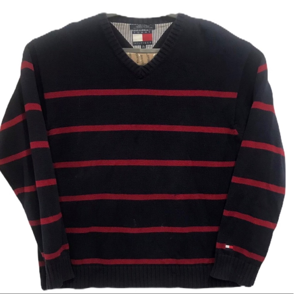 Tommy Hilfiger Long Sleeve Blue Men's Sweater XL